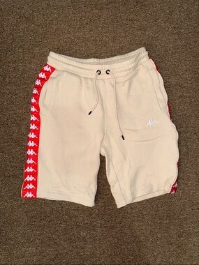 Kappa Sweat Shorts - Small - Tan/Orange